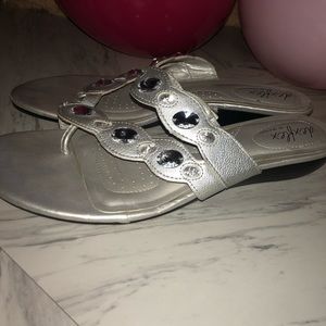 cute silver sparkly sandals